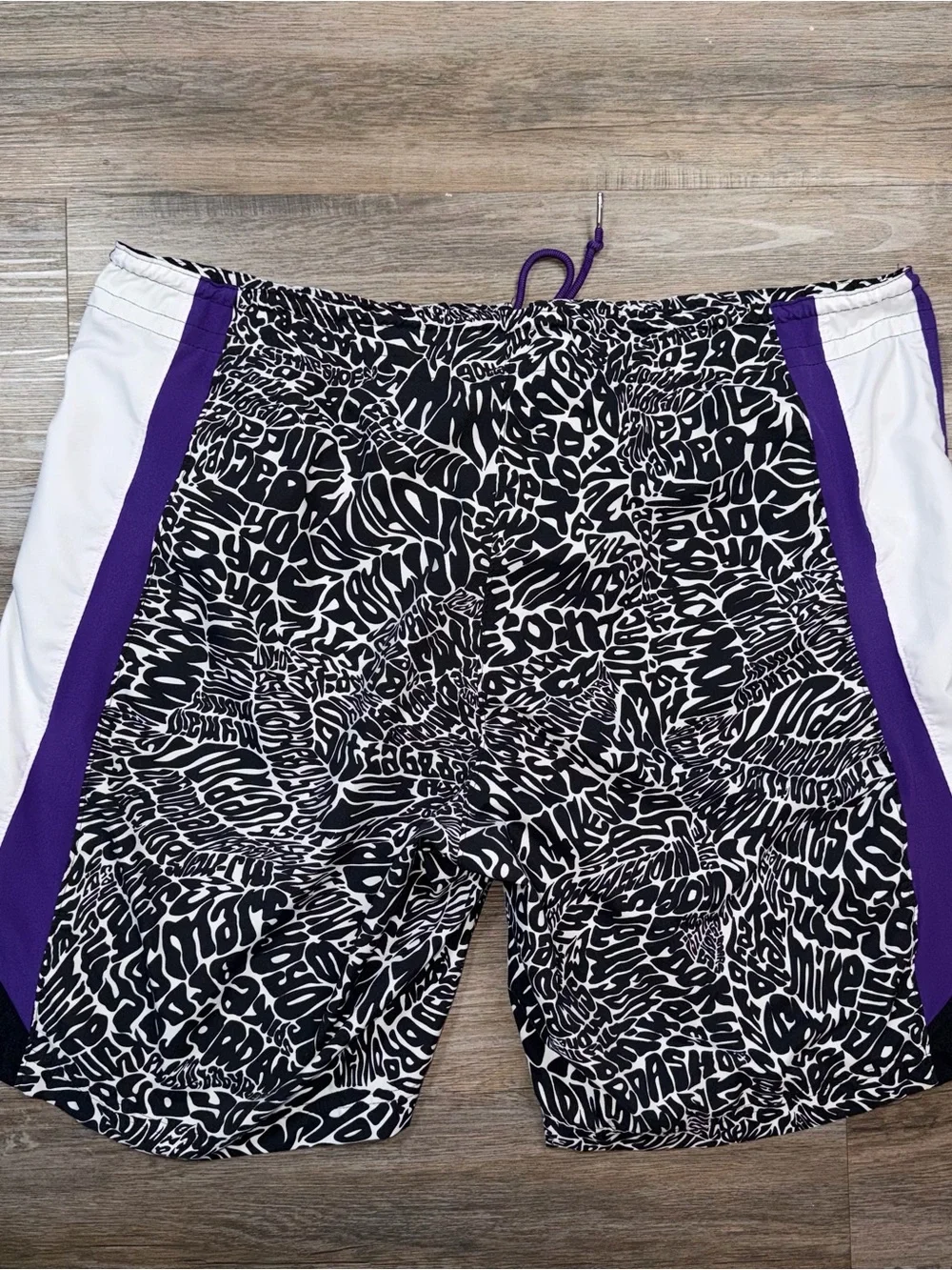 Jordan Board Shorts Mens 40 Swim Trunks Purple Black 465018-010 Casual Beach